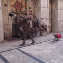 Straßenkünstler in Salamanca